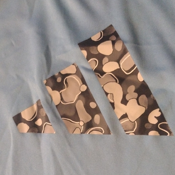 Adidas Kids Light Blue Logo Tee - Picture 3 of 7